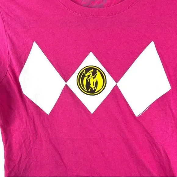 Retro Pink Power Ranger Shirt Size L - Picture 3 of 4